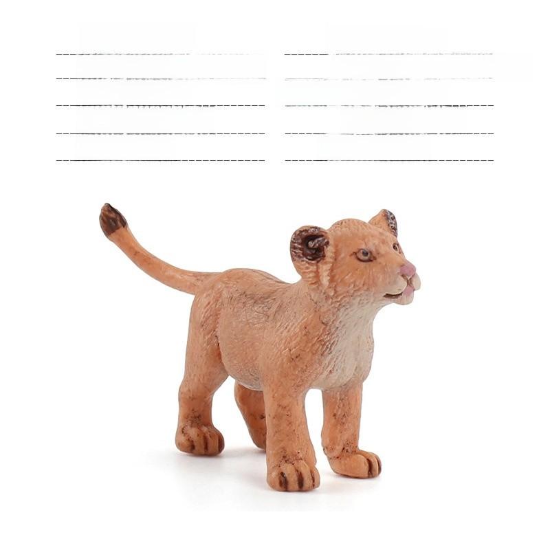 Action Tiger Lion Figure Cartoon Model Toy Decoration Children Ornament Gifts