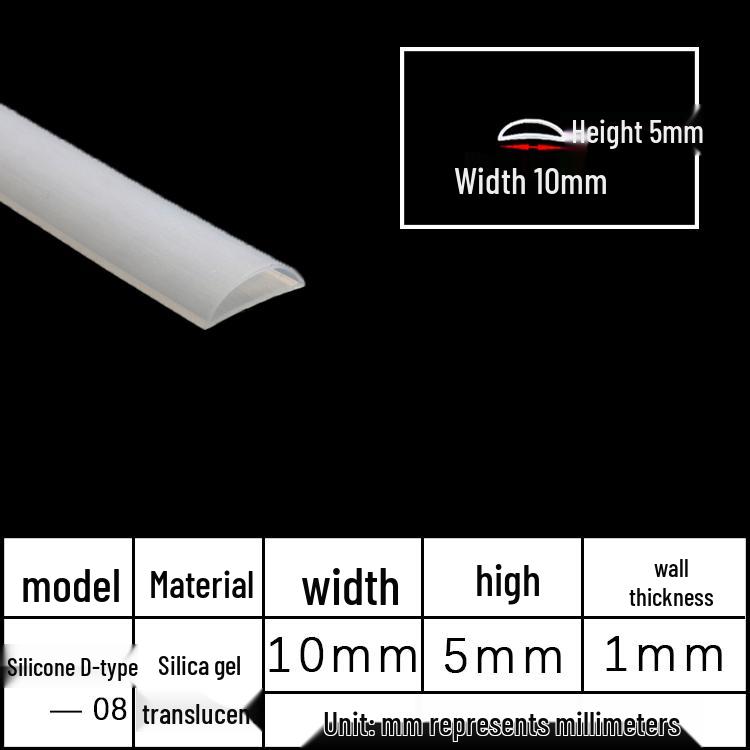 D-Shaped Silicone Sealing Strip: High-Temperature, Water-Retaining, Self-Adhesive, Anti-Collision, Shock-Absorbing for Doors & Windows