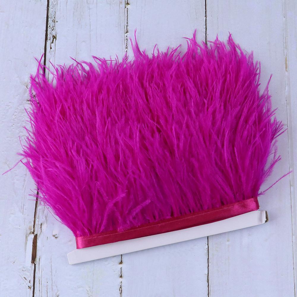 1 Meter Ostrich feather Trim Ribbon Dyed Various Long Ostrich Fringe 8-10CM feathers for crafts Dress/skirt Sewing Accessory