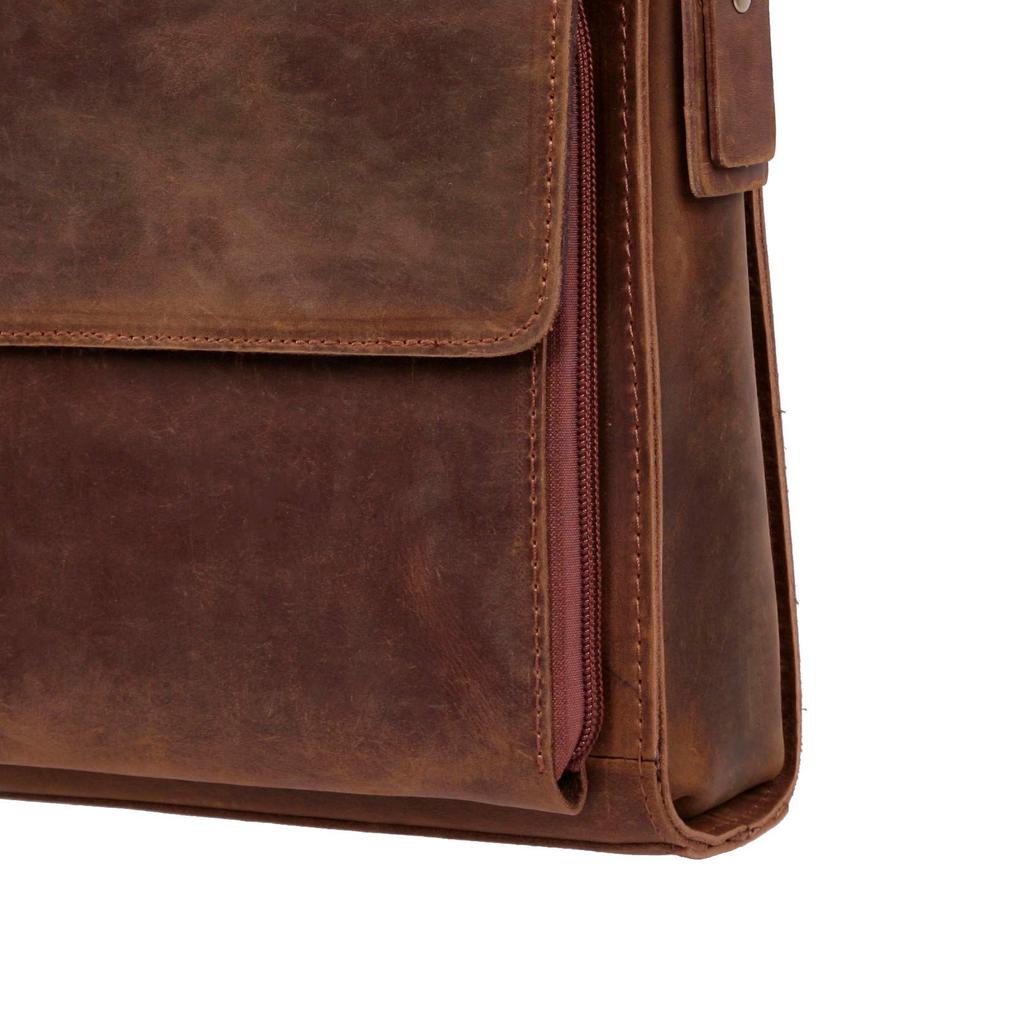 NICE SELECTION Genuine Leather Shoulder Crossbody Messenger for and More Men's Bag, Bag, Bag, Commuting, School, (Regular, Brown)