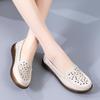 Women's Casual Mid-Heel Wedge Platform Shoes - Anti-Slip Leather for Spring/Autumn