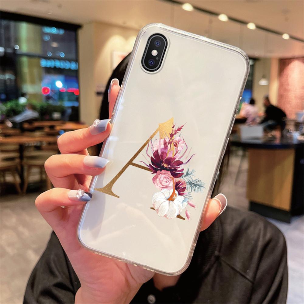 

Rose Flowers Golden Letters For Honor 90 Lite Smart 70 X7 50 9X 20 Phone Case Transparent Clear Girls Shockproof Fundas Cover Honor 90