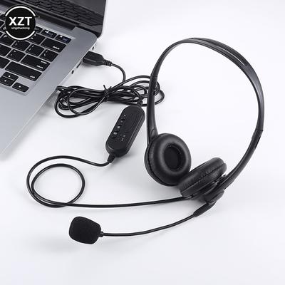 3.5mm Computer Laptop Headphone With Noise Cancelling Microphone Chatting Network Teaching Video Conferencing Usb Wired Headset