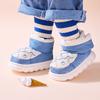Children's Cotton Slippers In Winter Cartoon Cute Girl Plush Three-dimensional Rabbit, Children's Kindergarten Bag and Slippers