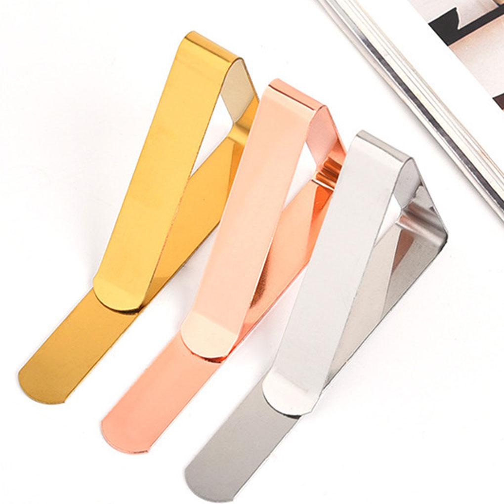 12 Stück Stabile Klemmende Edelstahl Tischdeckenklammern - Einfach Zeit und Mühe Sparen Runde Tischdeckenhalter golden