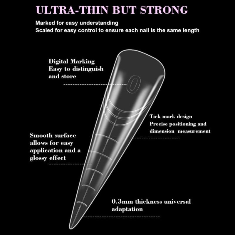 Professional Nail Double Forms ABS Crystal Tip For Quick Length Extension Durability At Home Salon Manicure Nail Mold