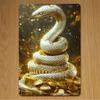 White Snake Coin Pattern Wall Art Decor for Bedroom Living Room Bar Cafe