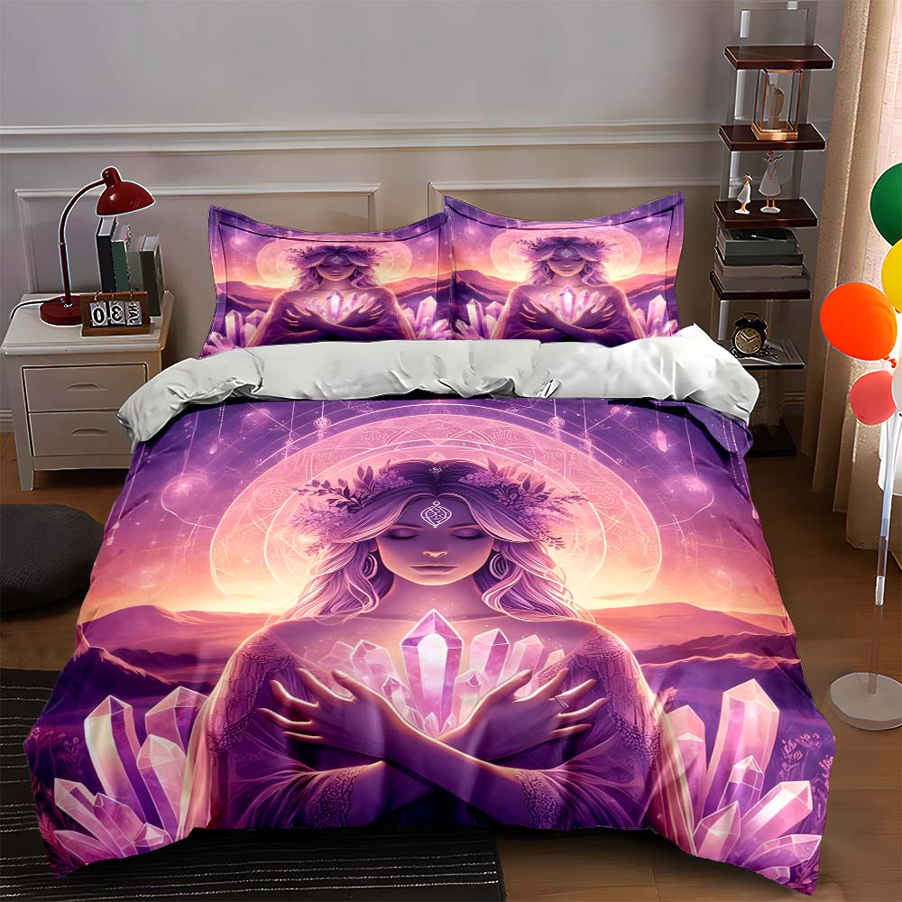 

Mystical crystal goddess Bedding Duvet cover sets Duvet covers Pillowcases gifts (1 * Duvet Cover 2 * Pillowcases, without duvet insert) 135x200cm