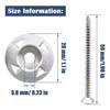 200 Pcs Foam Board Fasteners Kit Washers for Insulation Foam Board Panels 100Pcs 1-1/8 Inch Galvanized Steel Washer and 100Pcs Screws for Fixing