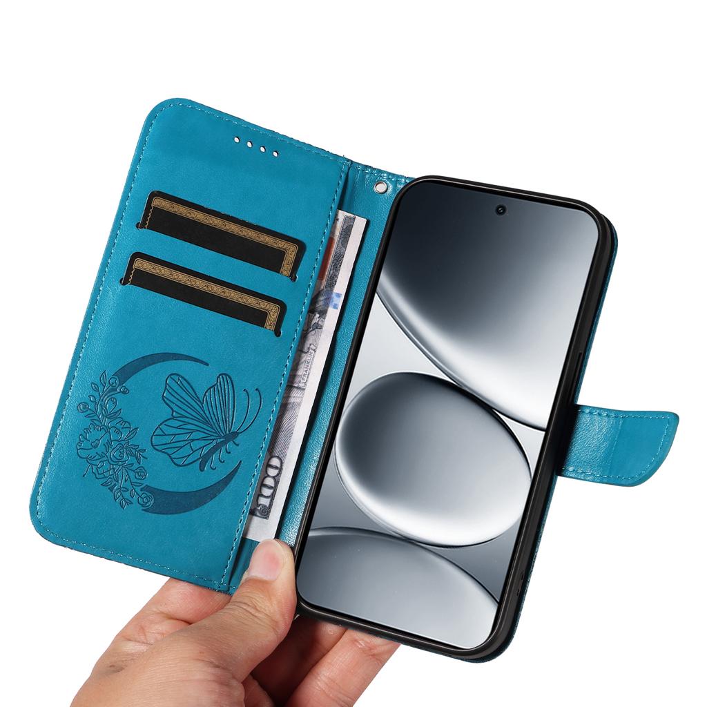 For Xiaomi Redmi Note 15 Pro 5G (Global) Case Butterfly Pattern PU Leather Folio Flip Phone Cover -  Blue