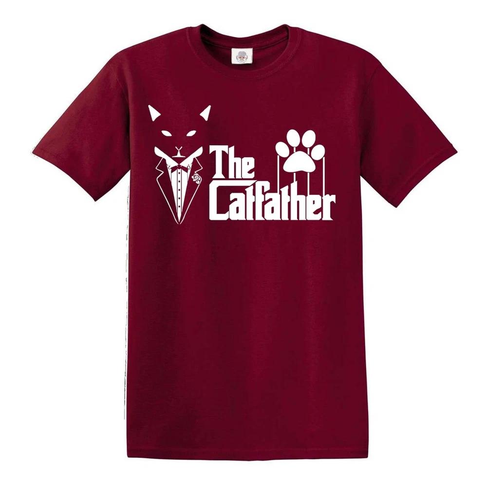 The catfather tshirt funny cats dad cat lover kitten father pops tshirt top 2XL