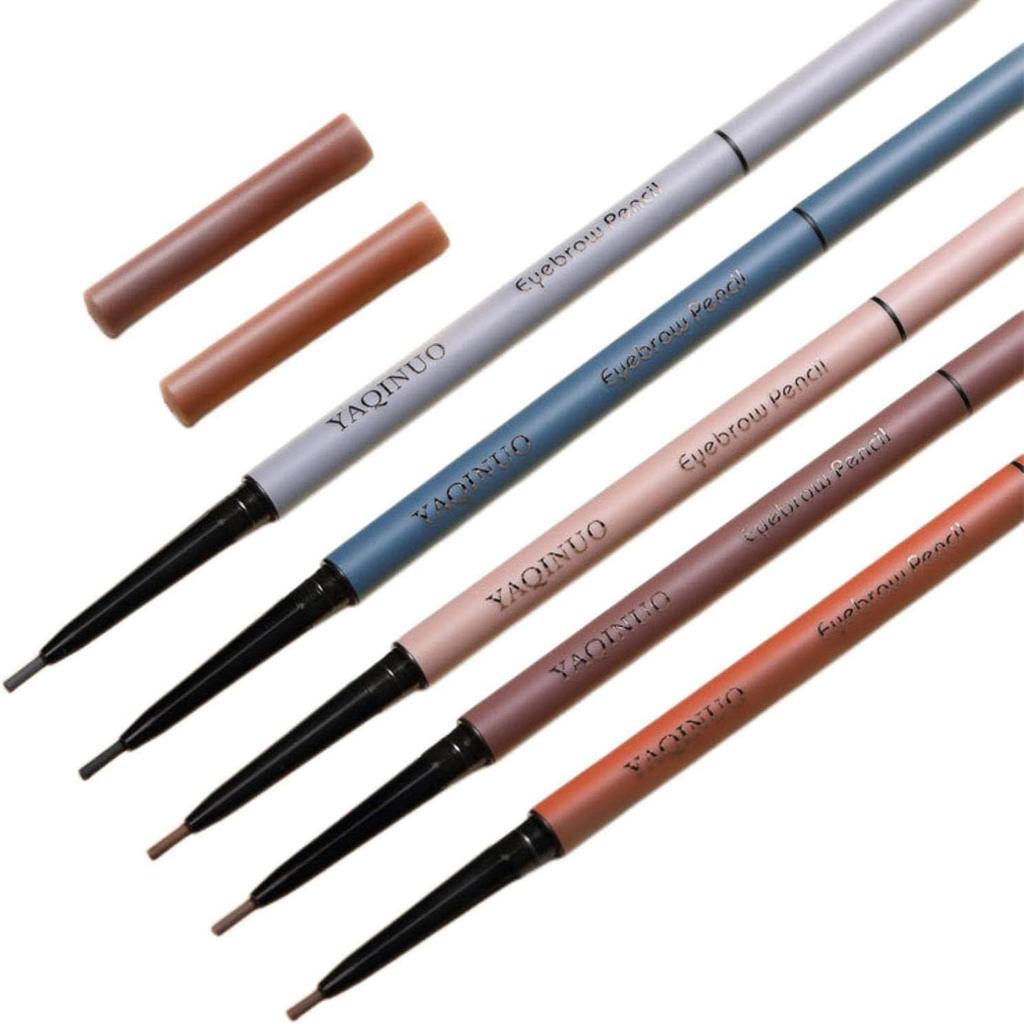 UNYOKE Eyebrow Pencil with Eyebrow Waterproof and Blending Brush Head Included Ultra-fine Refill, 1.5mm Pencil, Non-smudge, Sweatproof, Cosmetics, -