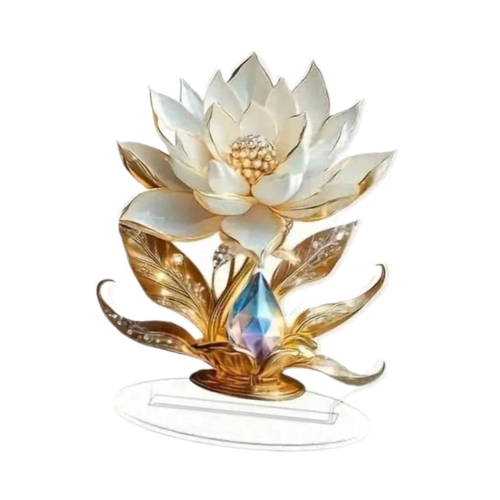 Flower Plaque Lightweight Display with Stand Base Acrylic Plaque Sign Tabletop Sign Table Centerpiece for Party Supplies Desk