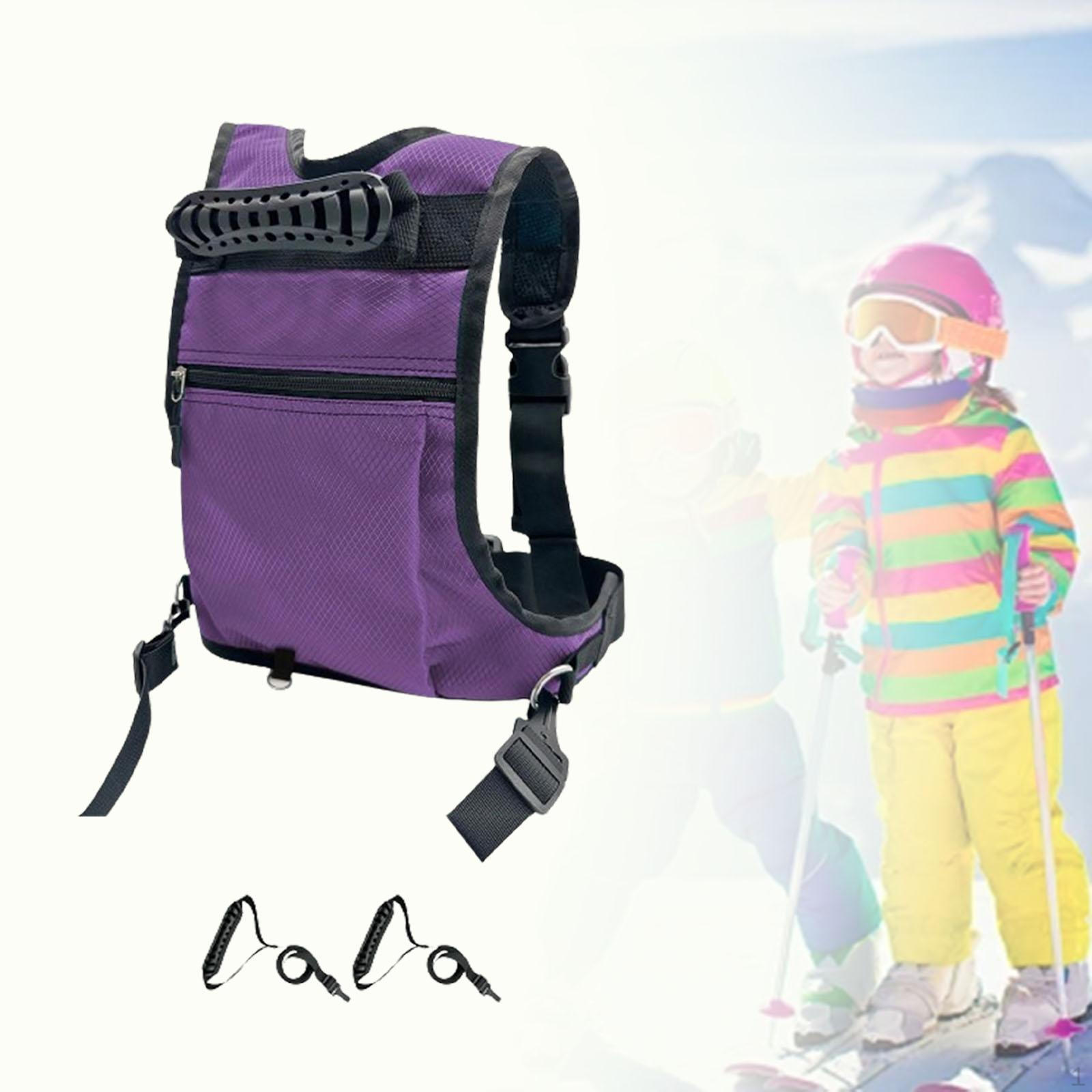 

Детская тренировочная обвязка для катания на лыжах и сноуборде с поводком для контроля скорости фиолетовый