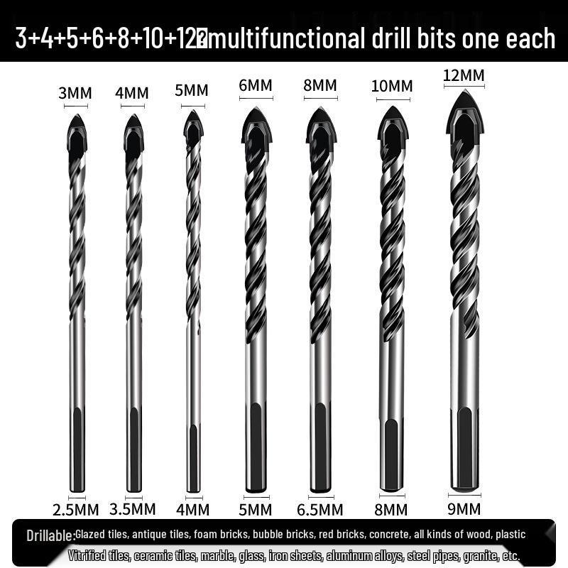 

Багатофункціональне свердло для плитки, скла, кераміки, бетону з наконечником зі сплаву