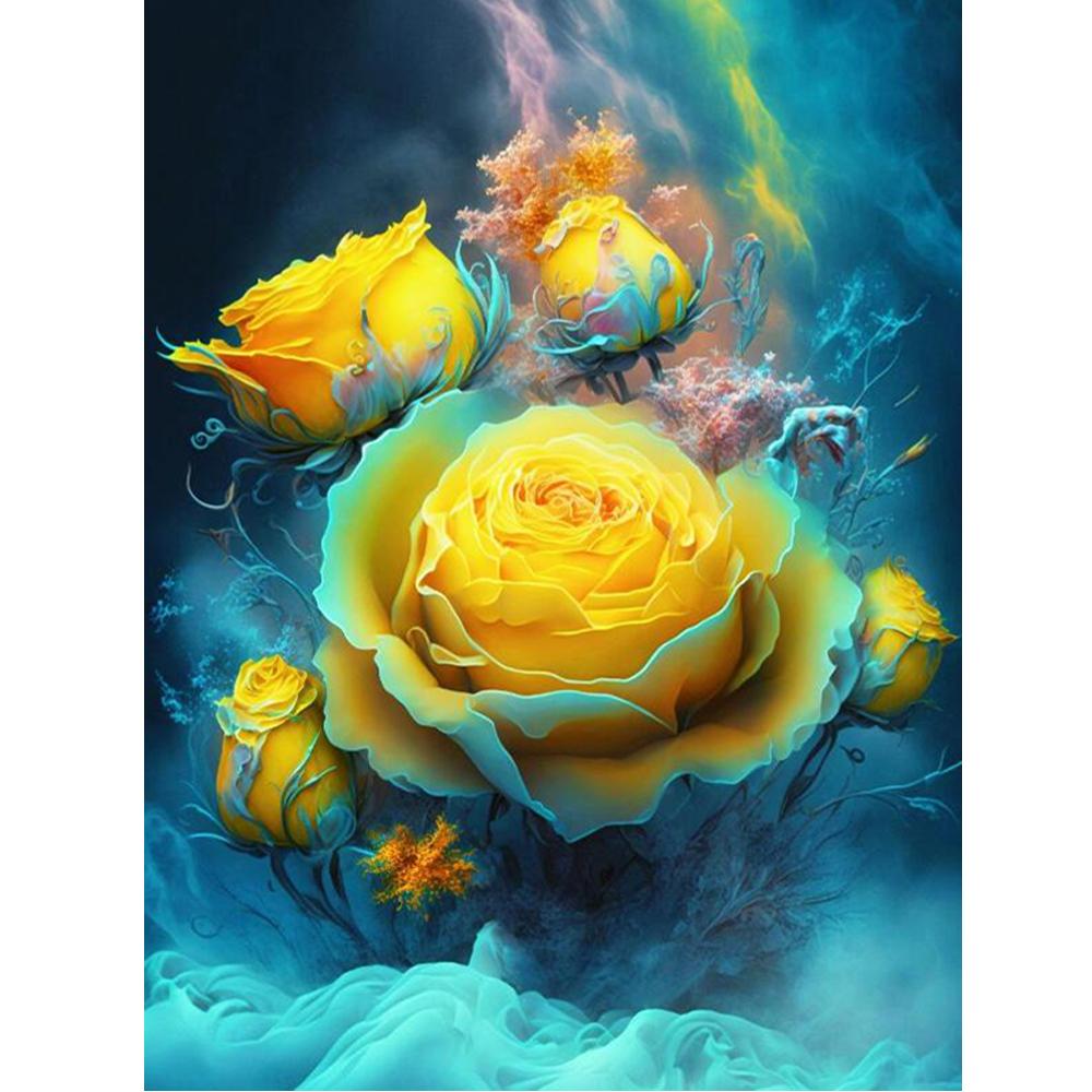 

Набір для алмазної вишивки хрестиком своїми руками Жовта троянда Повна квадратна алмазна мозаїка Нова колекція 2024 Домашній декор Подарунок round 40x30cm червоний