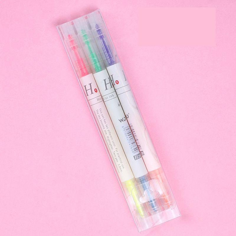 Creative Double-ended Highlighter Pack For Students And Office Use Vibrant Colors