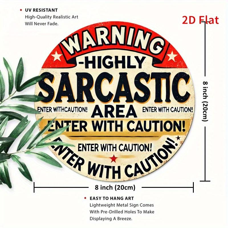 D Printed Warning Sign Aluminum Metal Plate for Home Office Garage 20x30cm（7.8x11.8inch）