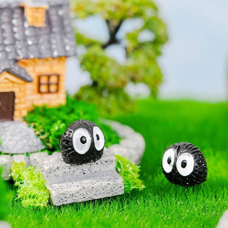 Mini Black Coal Dust Elf Resin Succulent Landscape Decoration Cartoon Style Diy Wholesale