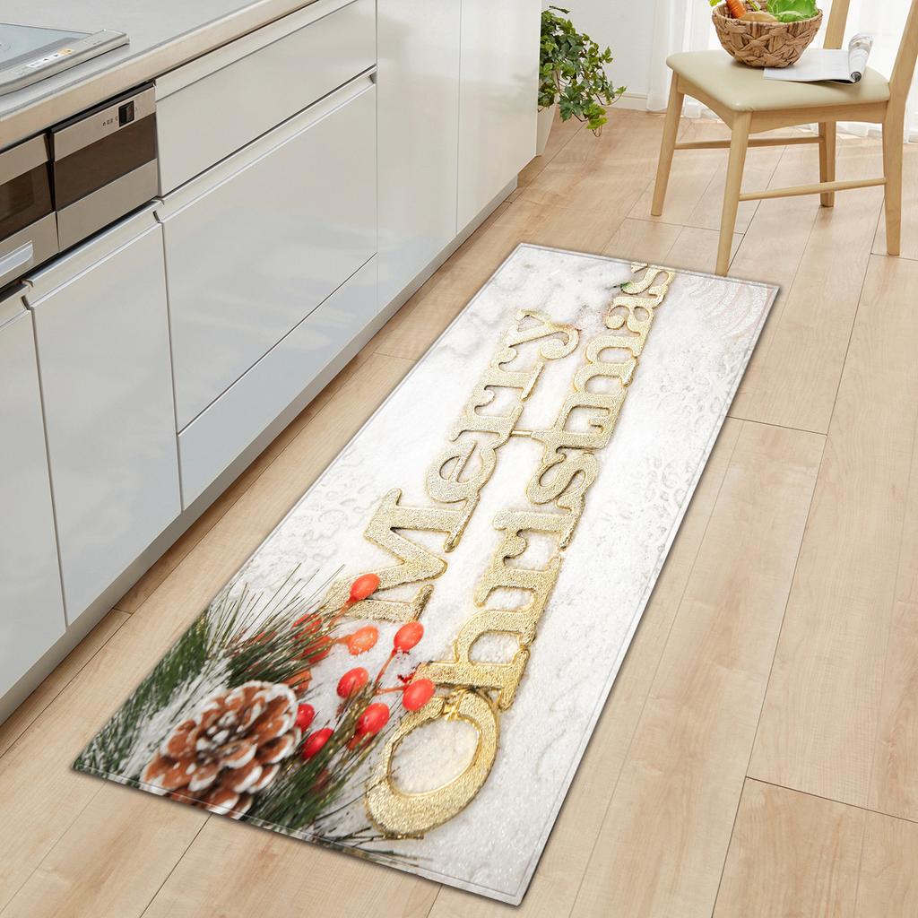 Christmas Kitchen Sand Carpet Doormat Long Floor Mat