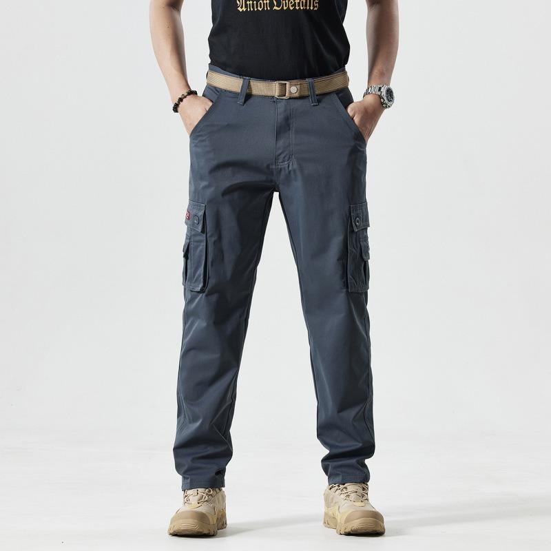 Men S Straight Leg Multi Pocket Casual Cargo Pants