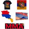 Футболка Armenia MMA Kick Boxing UFC Muay Thai с графическим флагом в стиле ретро, винтажная армянская символика, эмблема, принт, орел, лев, короткий рукав, круглый вырез