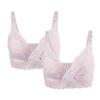 Uxcell Full Cup Floral Lace Bra with Breathable Light Size Women's Underwire, 2-Piece Set, Pink, 42/95 = 90B/C