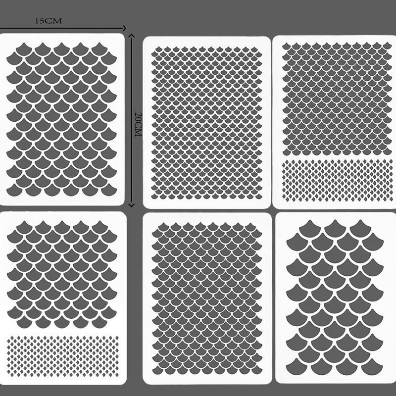 

Трафарет для рыбьей чешуи Трафареты для рисования на лице Трафареты для рисования Макияж Трафареты для многоразового использования