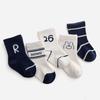 5 Paires/Lot Chaussettes Bébé Rayées Mignonnes Ours Dessin Animé Lettre Nouveau-né Chaussette Mi-Mollet Printemps Automne Coton Doux Chaussettes Nourrisson