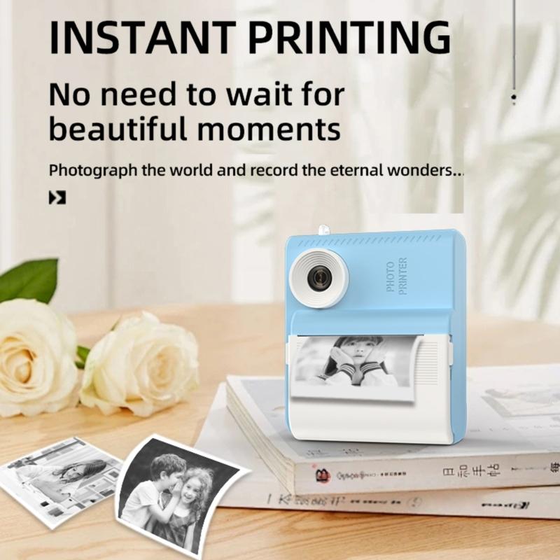 Kids Instants Print Camera Set With 3 Paper Rolls Portable, High Resolution Images, Thermals Printing