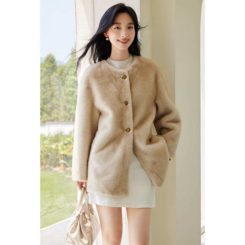 

VICTORIA&VERA Women s Faux Fur Loose Long Sleeve Jacket V8701W15 XL