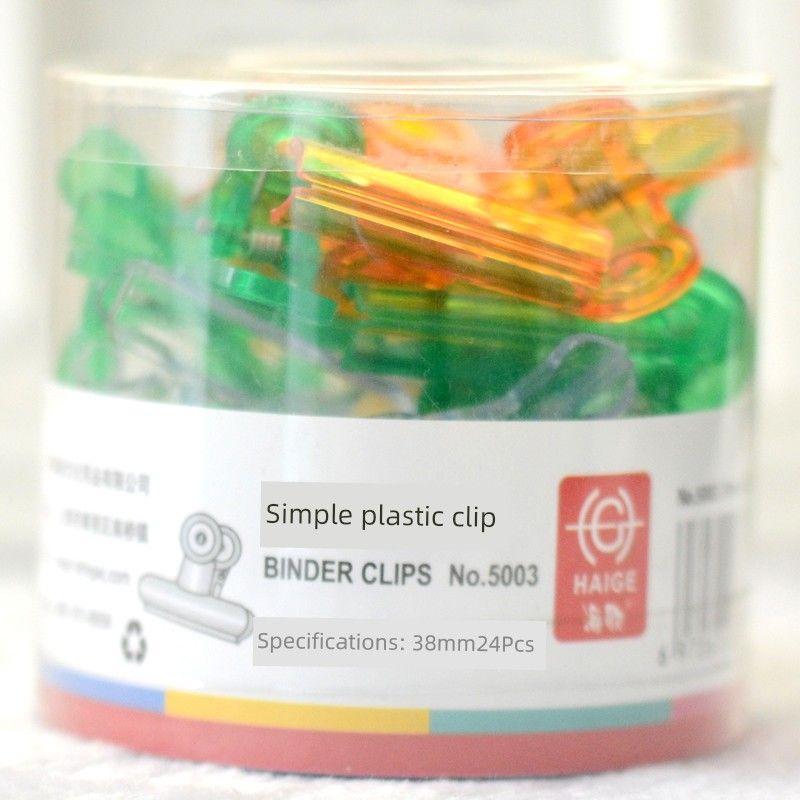 Color Plastic Ticket Holder Candy-Colored Clips Ticket Clips For Home Large Financial Transparent Document Folder Office Stationery