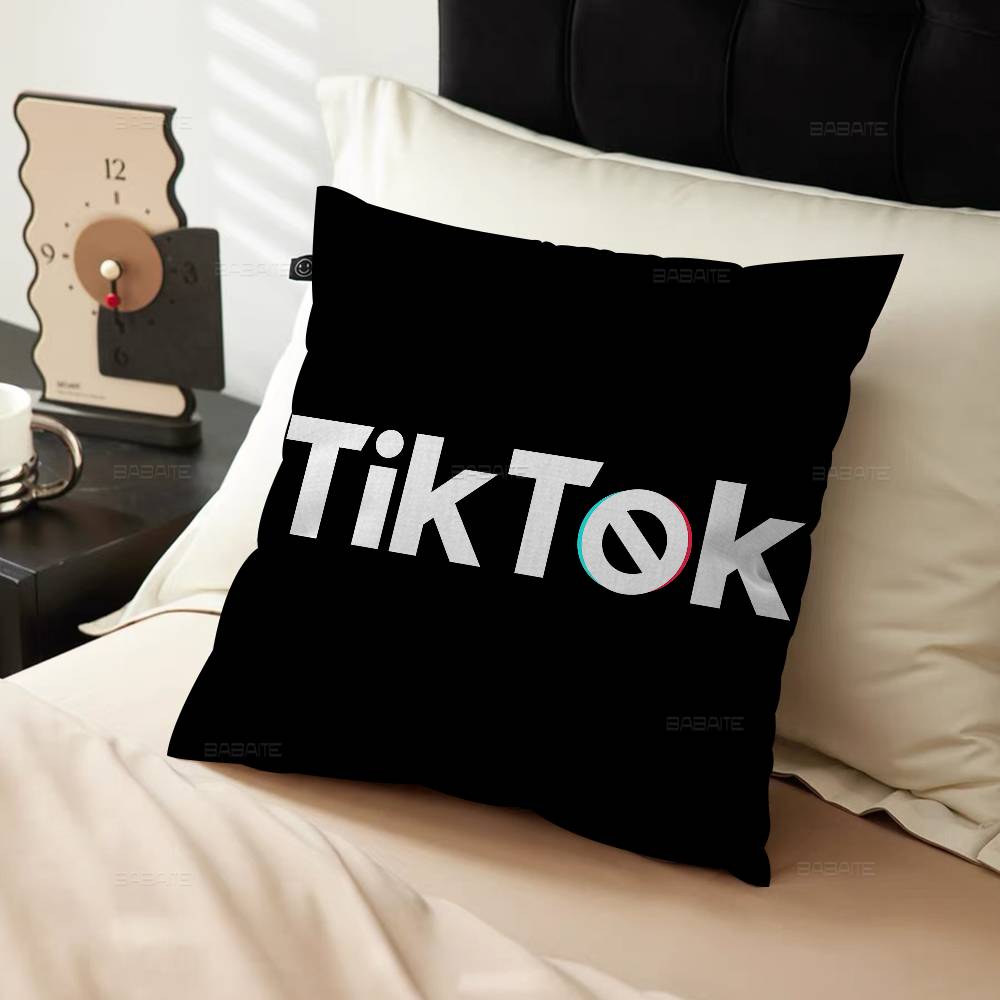 T-TikToks Logo Pillow Anime Pillow Sofa Bed Head Pillow Cover Cushion Cover 45x45 Cm Fashion
