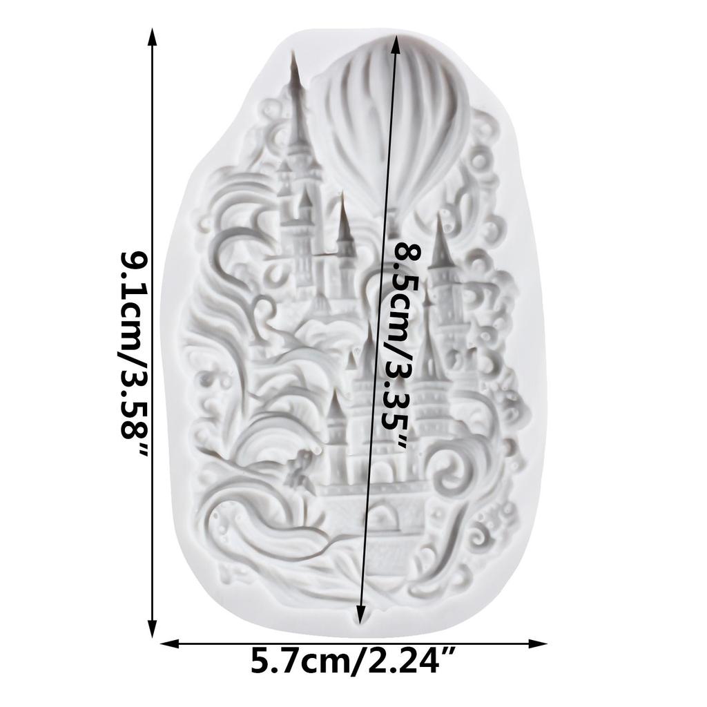 Castle Silicone Molds Princess Castle Fondant Mold Cake Decorating Tools Cupcake Topper Candy Chocolate Gumpaste Mold