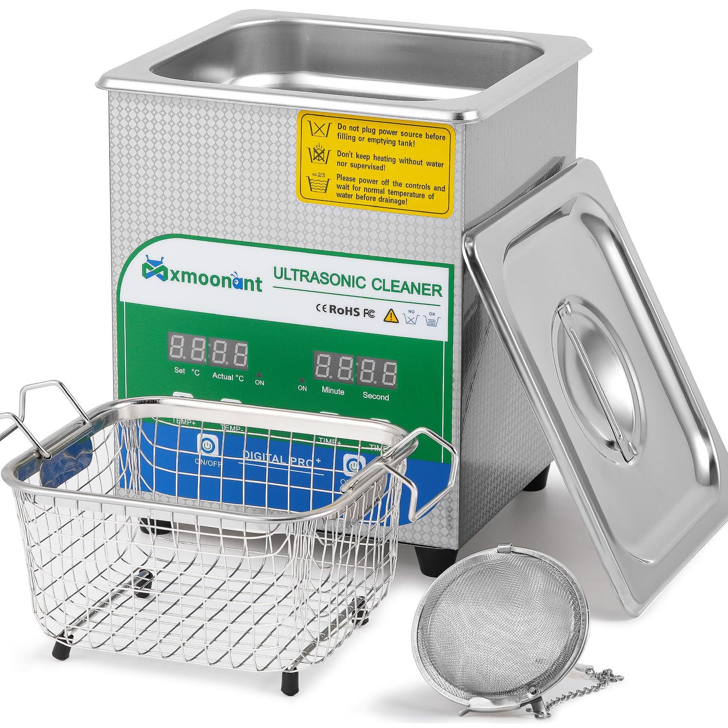 

Mxmoonant 2 л Цифровой Ультразвуковой Минутный 40 л Мощная Коррозия для Дома и Коммерческий Драгоценный Японский Инструкция Включена Очиститель, Настольный,