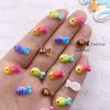 50Pcs Resin Cute Colorful Mini Fish Flatback 2D Cartoon Nail Art Stone DIY Jewellery Scrapbook Crafts Decor Applique Accessories