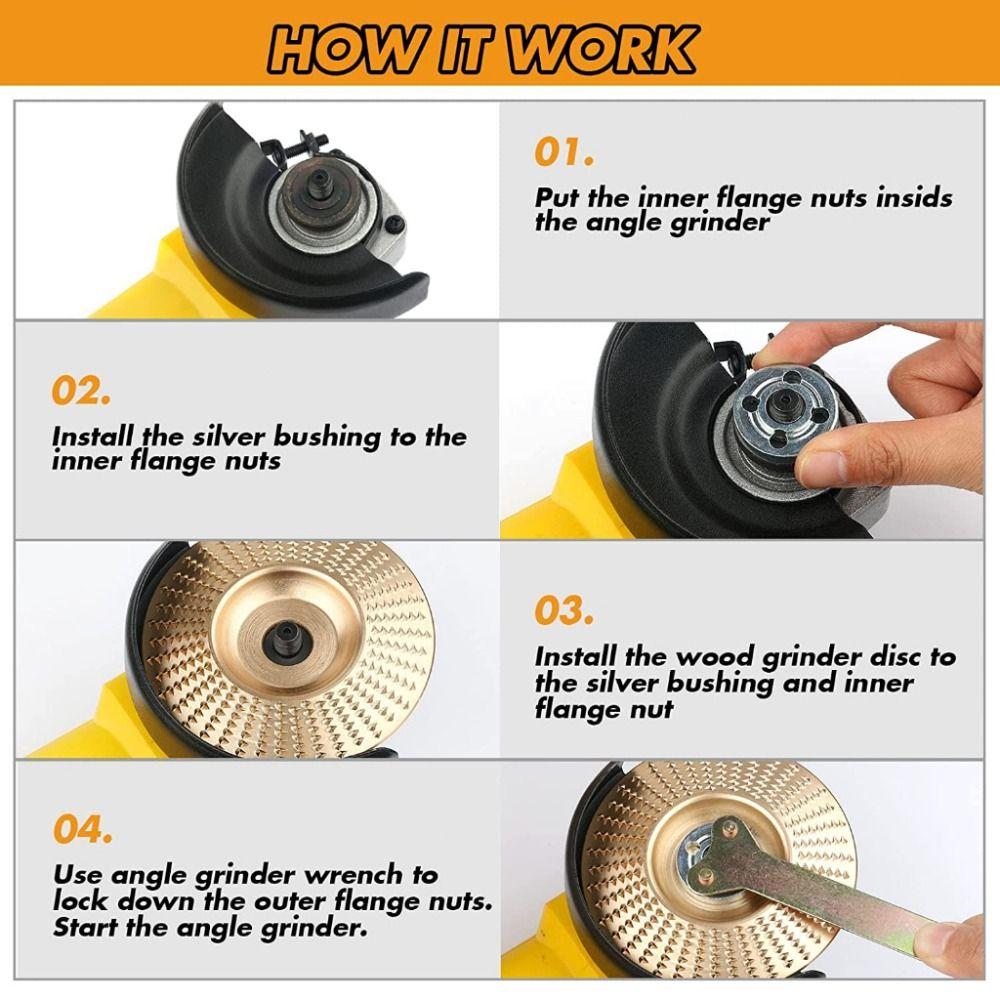 100mm Diameter Woodworking Grinding Wheel Arc Shape Wood Carving Disc Sanding Wheel Wood Polishing