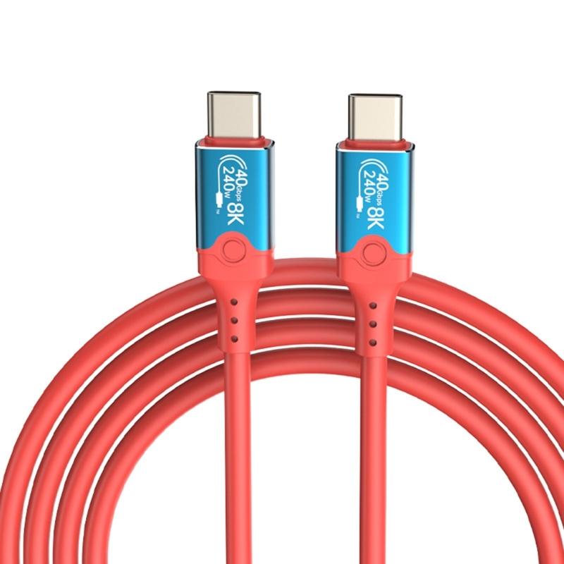USB4 Cable 40Gbps USB C To USB C 240W Fast Charging Display Cable Support 8K@60Hz 40Gbps Data Cable for Smartphone