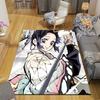 Shinobu Kocho Flannel Pattern Square Carpet,Area Rug,Carpet Rug for Living Room Bedroom Sofa Playroom Decor,Non-slip Floor Mat