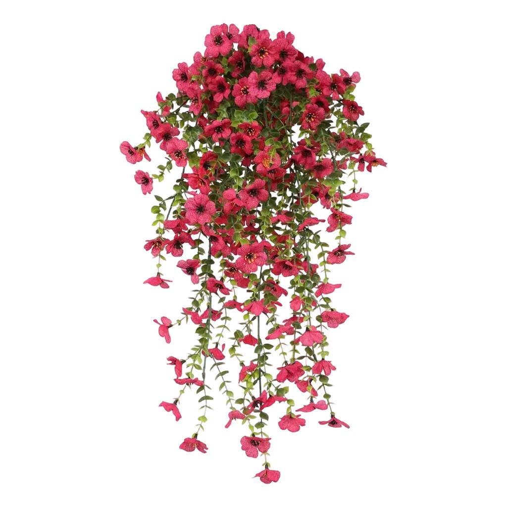 Artificial Hanging Flower Realistic Silk Garland with Cascading Leaves for Indoor Outdoor Decoration