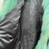 New 100% Real Raccoon Fur Striped Large Lapel High Waist Short Quilted Fur Coat