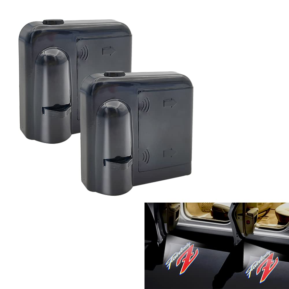 

2 шт. Универсальный беспроводной светодиодный проектор логотипа автомобиля, приветственный свет для посадки, приветственный свет для двери, подсветка салона, Fairlady