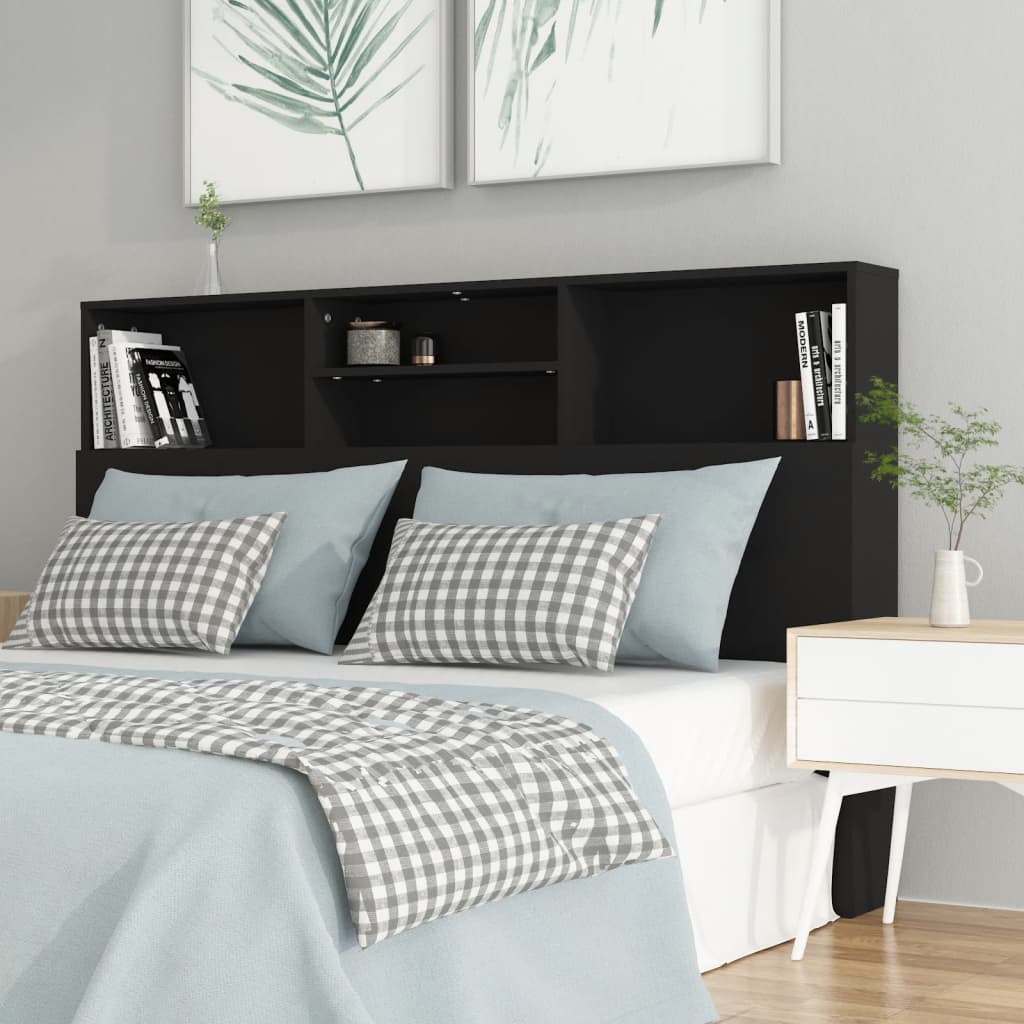 Moderne Kopfteil Mit Regalfach Für Das Schlafzimmer, Ohne Bettgestell Und Matratze, 160x19x103,5 Cm