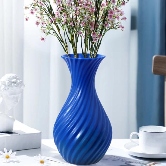Imitation Ceramics Vase Green Plants Dried Flower Display Vase Living Room Bedroom Office Home Decor