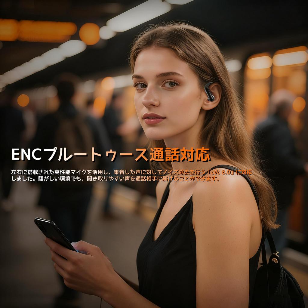 Keiby Citom Bluetooth Wireless Earphones, Over-the-Ear, Physical Buttons, Accident Prevention, Deep Bass, AAC Support, LED Display, Stable Fit,