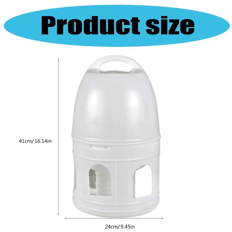 10L Large Bird Water Dispenser Waterer for Parakeets Doves and Pigeons with Easy Monitoring and Strong Construction