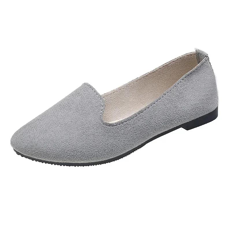 Modne Damskie Buty Wulkanizowane Jednokolorowe Damskie Mokasyny Płaskie Buty Damskie Lekkie Ciepłe Mokasyny Wiosna Zapatos Mujer