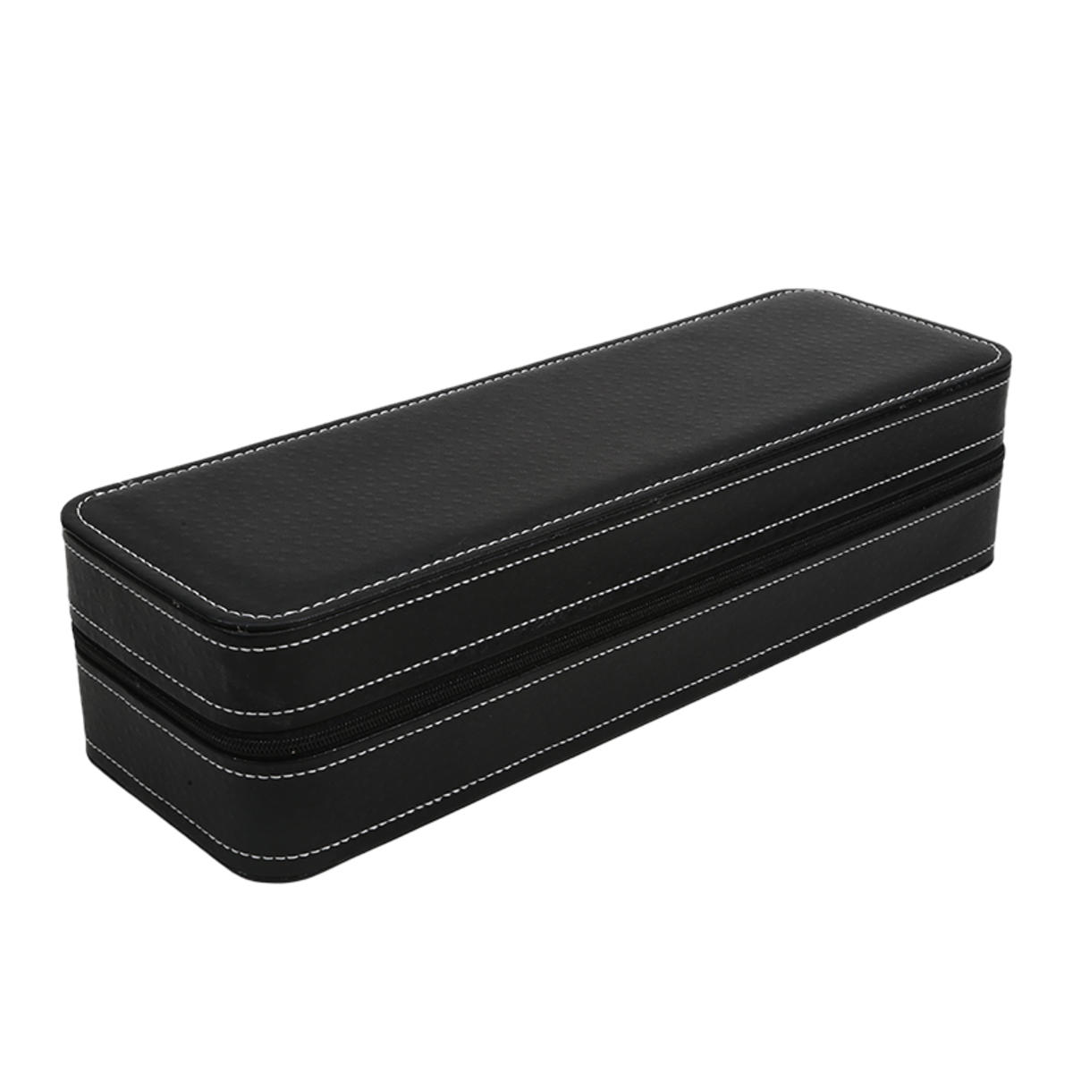 

Многослотовый классический стиль портативная сумка для хранения для защиты часов, коробка для часов на молнии для домашнего хранения, праздничный подарок 6 table positions чёрный