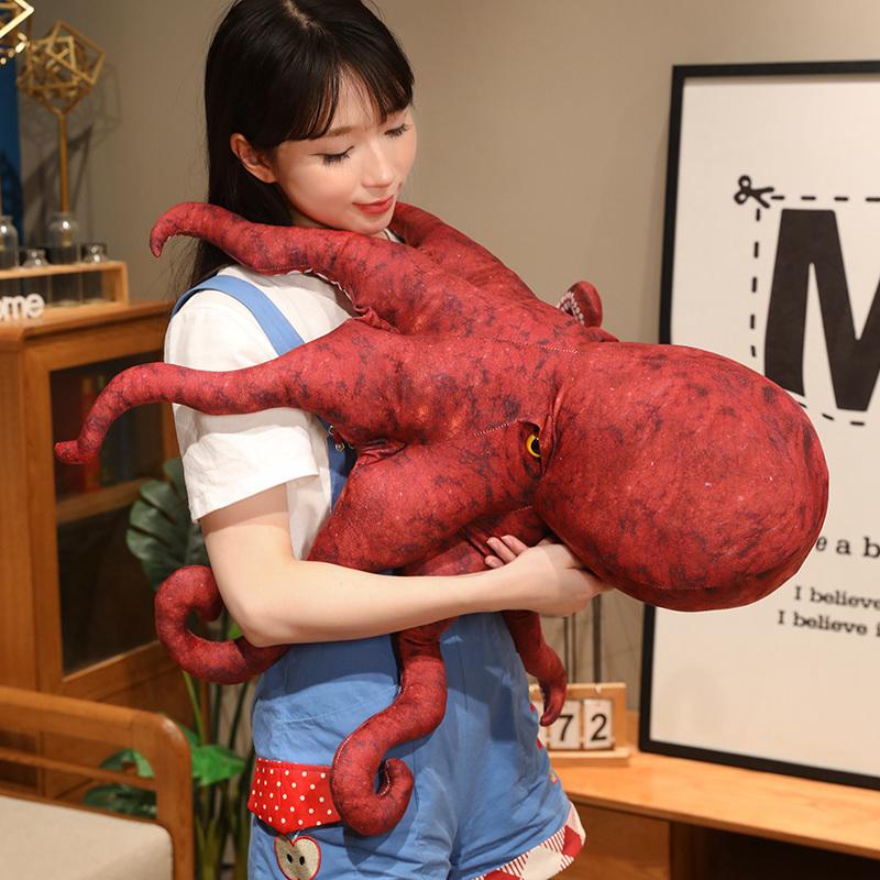 Octopus Doll 40/80cm Underwater Animal Octopus Plush Doll Realistic Quarium Sea Animals Toy Ocean Enthusiast Collection