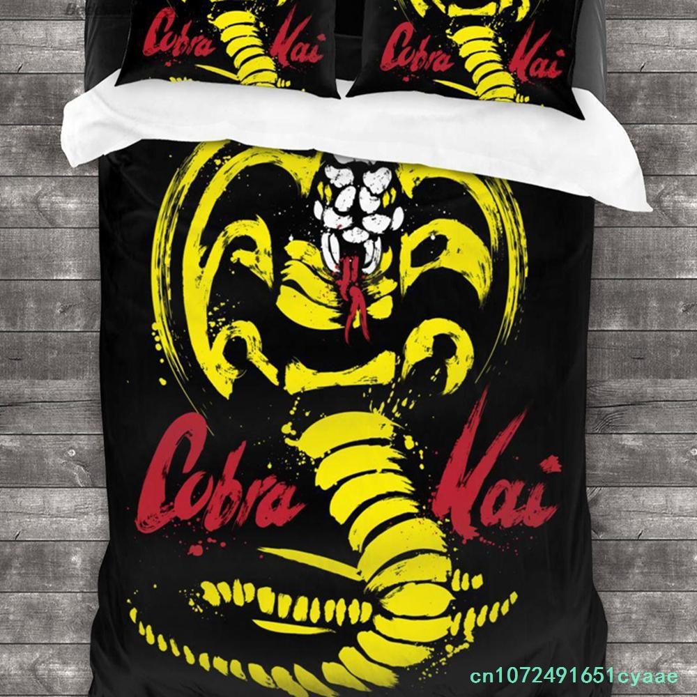 Ensemble de literie Cobra Kid Simple Jumeaux Lit Simple Lit Double Lit Queen Size Lit King Size Ensemble de lit pour adulte et enfant Parures de couette Impression 3D Cobra Cama De Casal 140x200cm 3pcs